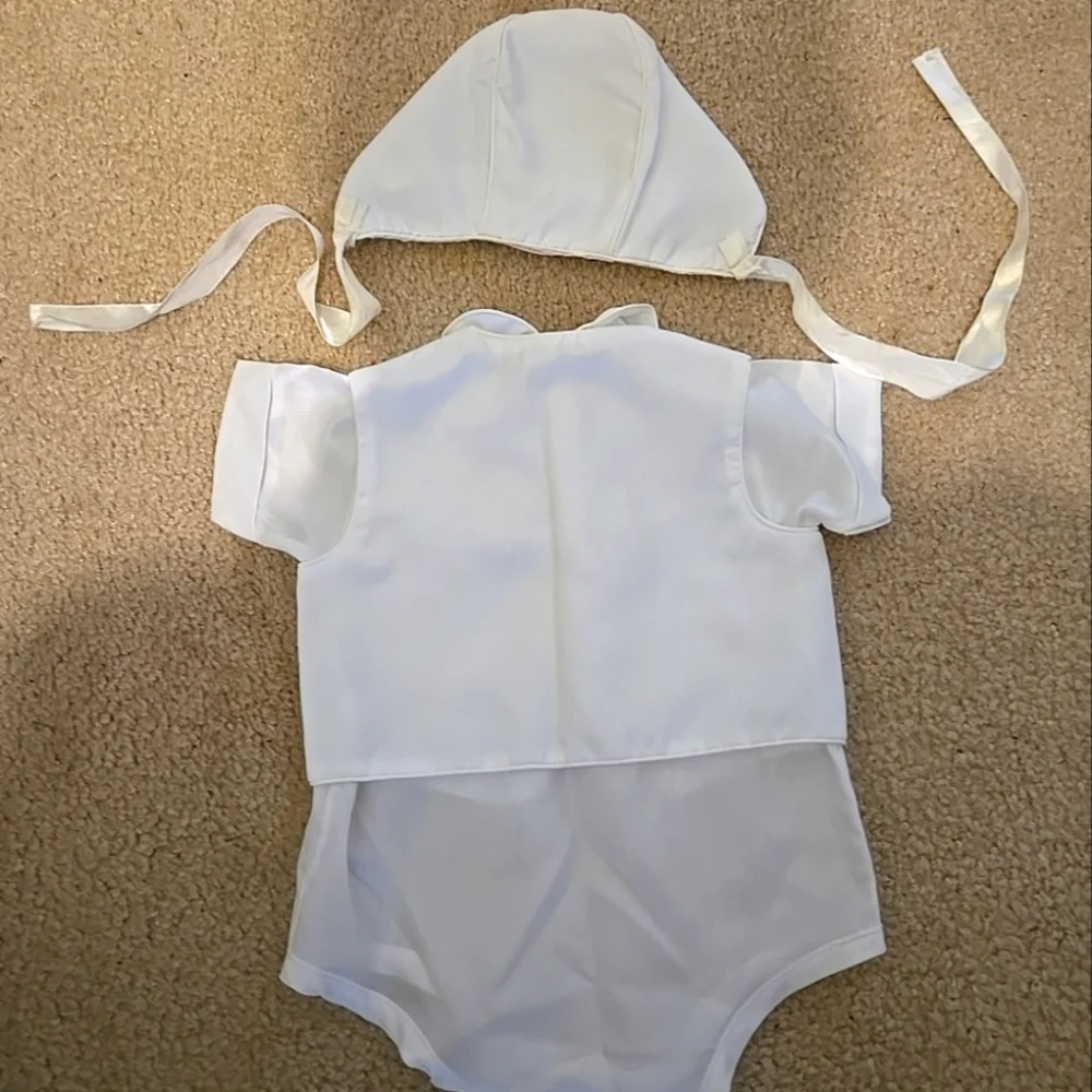 Vintage Baby boys 3 piece christening/ baptism outfit